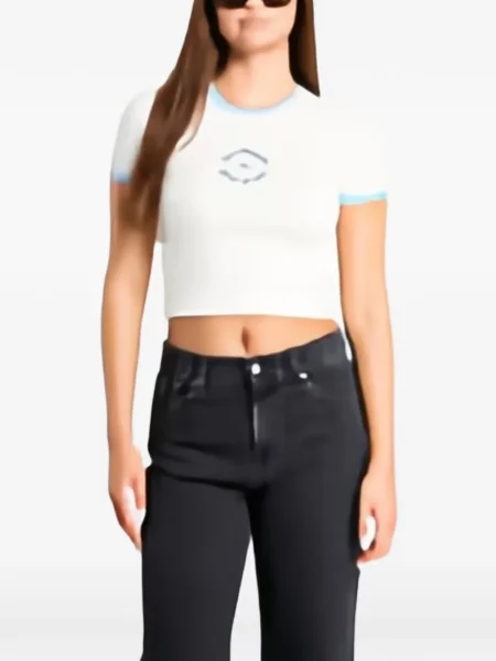 Tricou Guess Jeans cu imagine alb