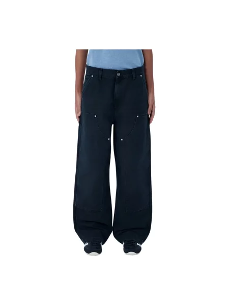 Jeansy Carhartt Wip z wysoką talią czarne