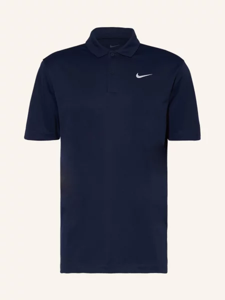 Nike Funkcyjna Koszulka Polo Nikecourt Dri-Fit blau białe