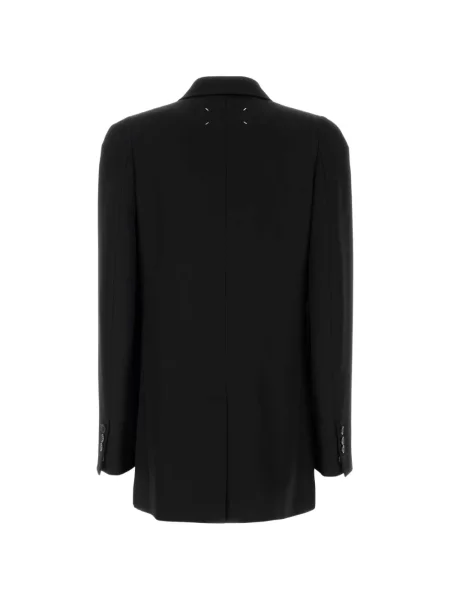 Вълнен двуреден блейзър Maison Margiela черно