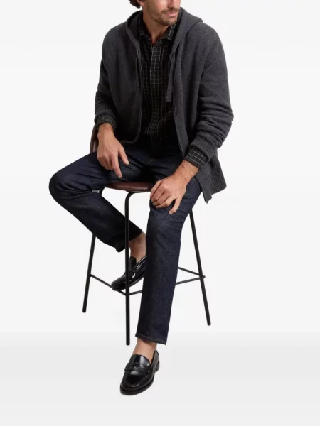Hanorac cu glugă Woolrich tricotate gri