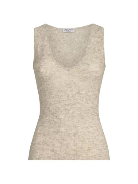 Top Brunello Cucinelli de lână cu model floral