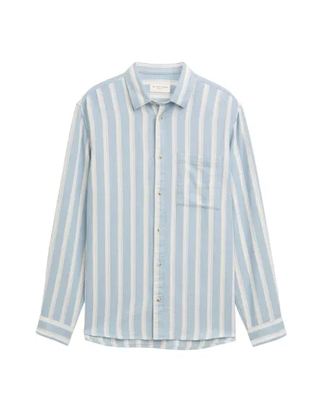 TOM TAILOR Košile chladná modrá bílá