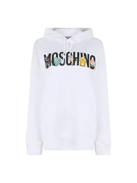 Bluza z kapturem Moschino biała