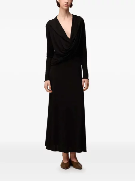 Rochie maxi Retori cu glugă negru
