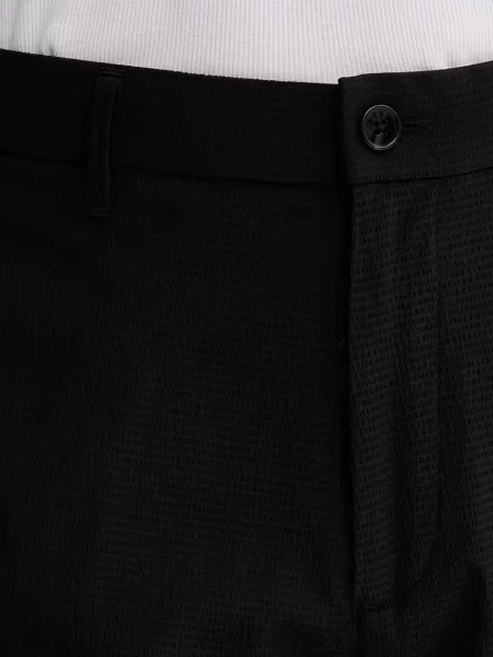 Calvin Klein Szövet nadrág Straight Fit fekete