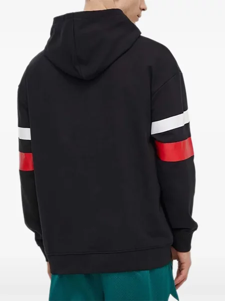 Μακρύς hoodie Fila με αυτόγραφο μαύρο