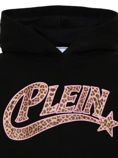 Bluza z kapturem dziecięca Philipp Plein czarna