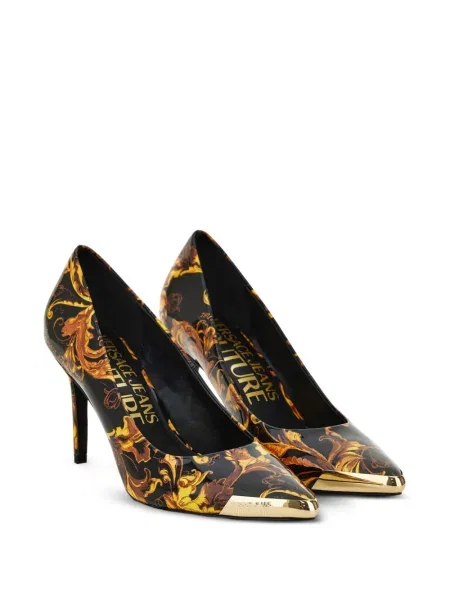 Pantofi cu toc Versace Jeans Couture cu imagine negru