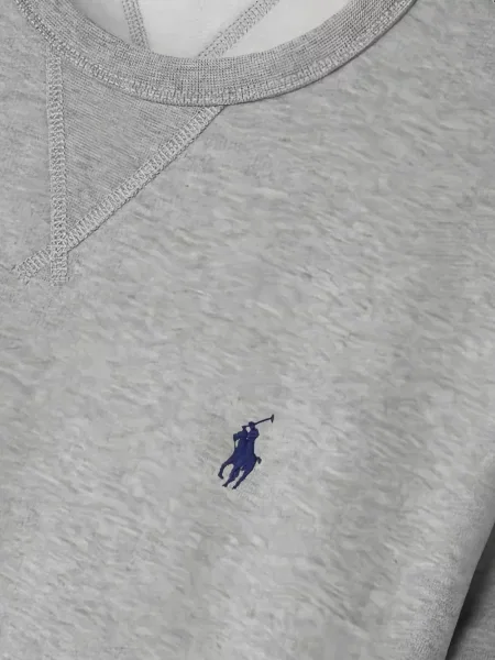 Φούτερ Polo Ralph Lauren με κέντημα με στρογγυλή λαιμόκοψη γκρι