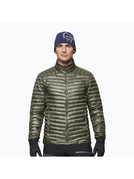 Geacă cu puf pentru bărbați Norrona Trollveggen Super Light Deep Lichen Green verde