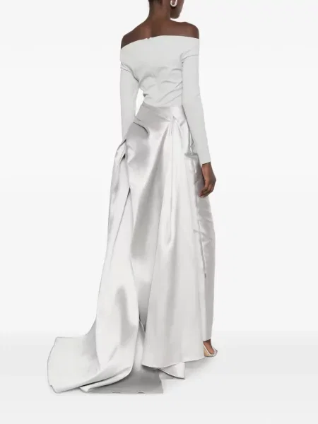 Rochie maxi Solace London drapată gri
