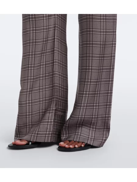 Pantaloni Acne Studios în carouri gri