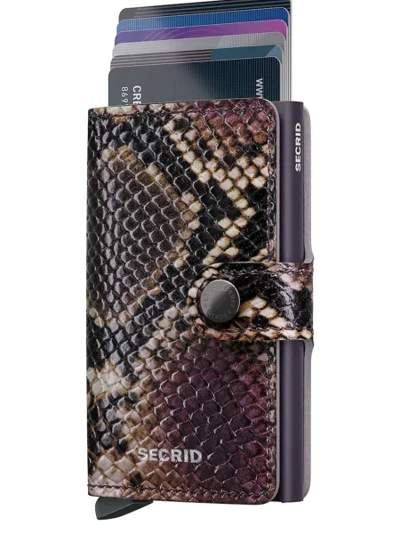 Secrid portofel RFID din piele SERPENT maro