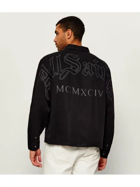 AllSaints Cămașă SOUL gri negru