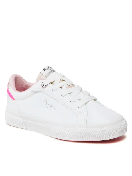 Pepe Jeans Tenisky Kenton Basic Girl biela