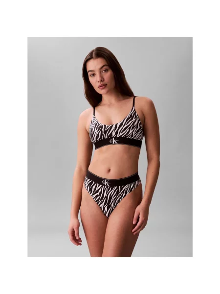 Bez podšívky bralet Calvin Klein Jeans čierna