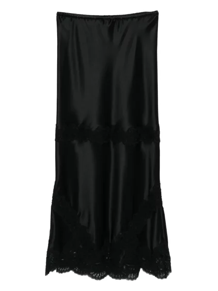 Fustă Cynthia Rowley din satin negru
