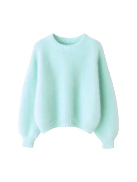 Moherowy sweter Opal Studio zielony
