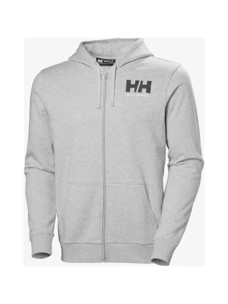 Bluza z kapturem Helly Hansen Logo Full Zip jasny XL szary