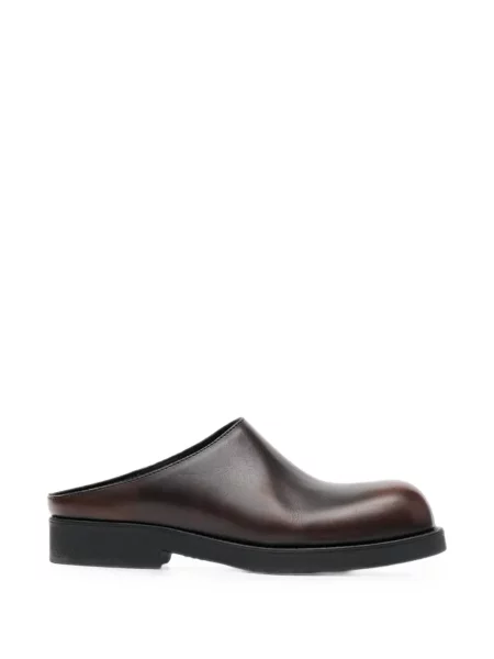 Papuci tip mules Mm6 Maison Margiela din piele maro