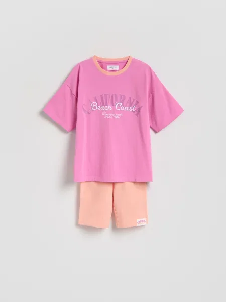 Reserved Set din cu pantaloni scurți multicolor