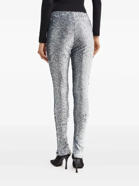 Pantaloni 16arlington cu paiete argintiu
