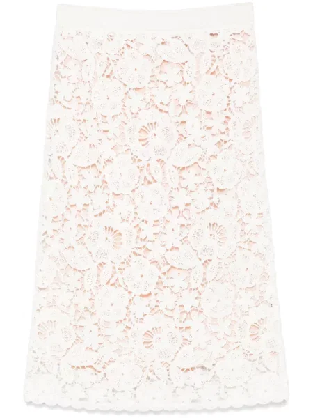 Fustă midi P.a.r.o.s.h. până la genunchi alb