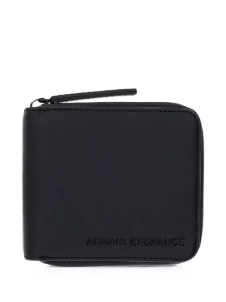Portofel Armani Exchange cu autograf negru