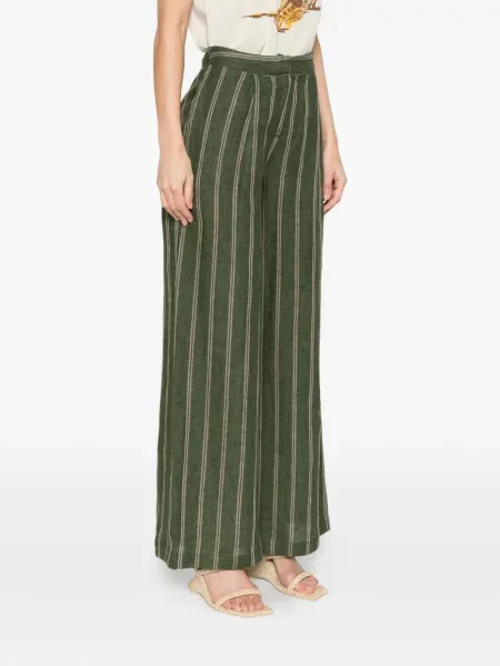 Dryžuotas palazzo kelnės Jcsophie žalia