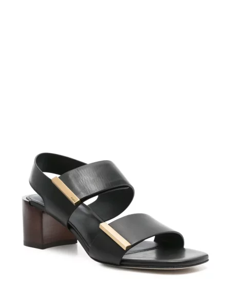 Кожени сандали Tod's черно