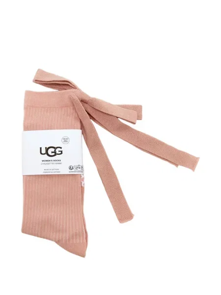 Чорапи Ugg с панделка розово