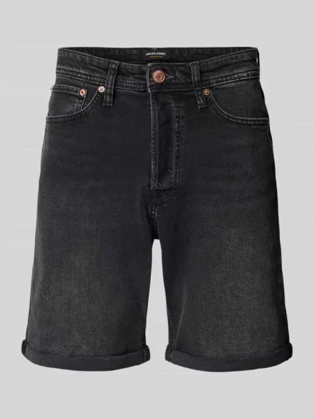 Szorty jeansowe o kroju regular fit z 5 model ‘RICK’ Jack & Jones czarne