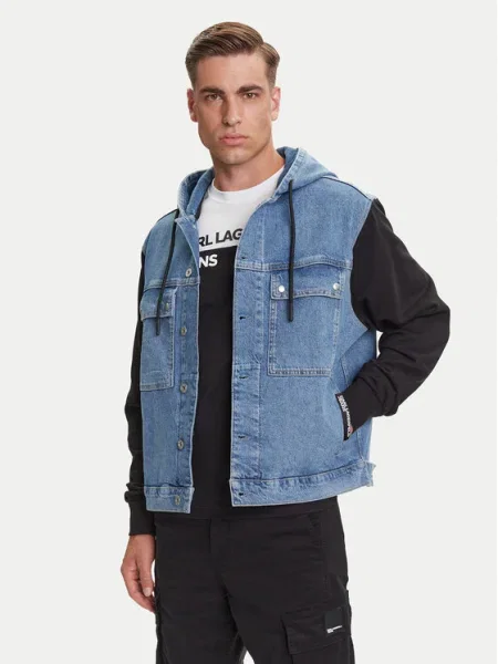 Karl Lagerfeld Jeans Дънково яке син