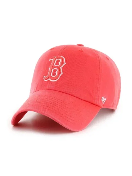 Шапка с козирка 47 brand MLB Boston Red Sox с апликация червено