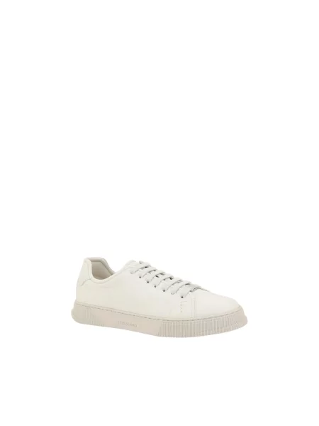 Sneakersy Salvatore Ferragamo skórzane białe