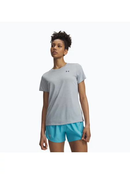 Tricou de antrenament pentru femei Under Armour Tech Twist blue fog/downpour gray gri