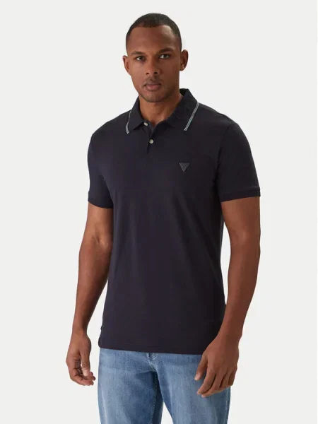 Guess Tricou polo Bleumarin