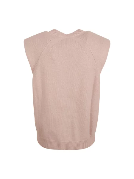 Dzianinowy sweter Jil Sander różowy