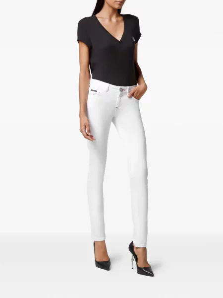 Blugi Philipp Plein cu autograf alb