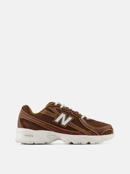 Кожаные повседневные кроссовки New Balance коричневые