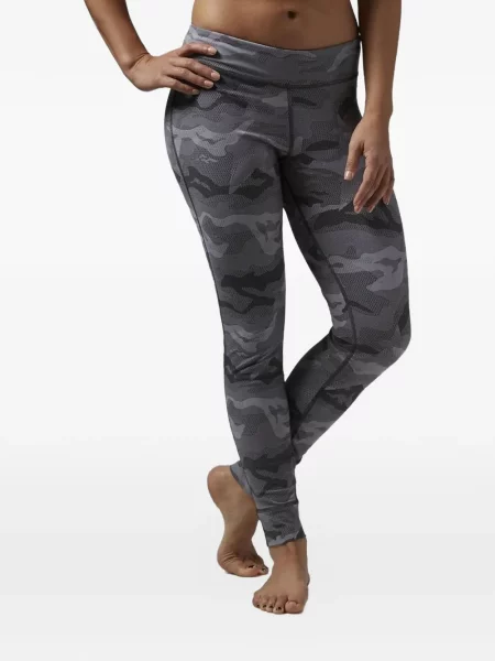 Leggings Reebok cu imagine gri