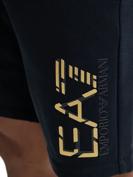 Jersey rövidnadrág Ea7 Emporio Armani nyomtatás kék