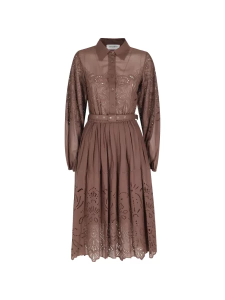 Sukienka midi Ermanno Firenze brązowa