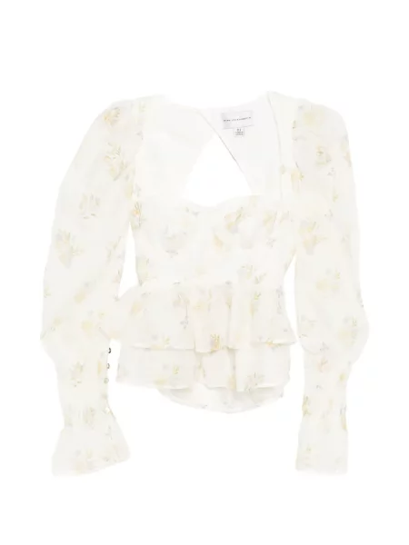 Bluzka w kwiaty We Are Kindred w kwiatki z nadrukiem biała