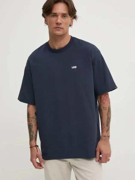 Тениска Vans с изчистен дизайн тъмносиньо
