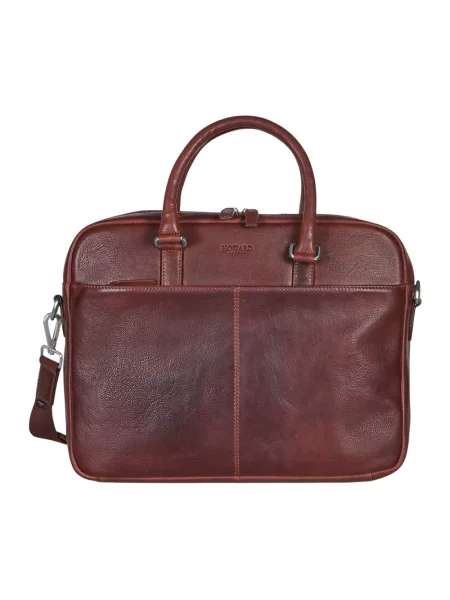 Torba na laptopa Howard London skórzana brązowa
