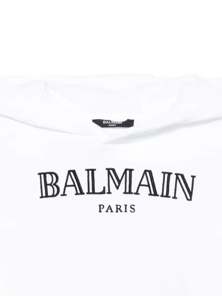Bluza z kapturem dziecięca Balmain biała