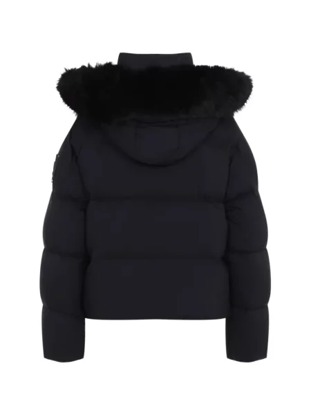 Geacă cu puf Moose Knuckles cu glugă cu blană negru