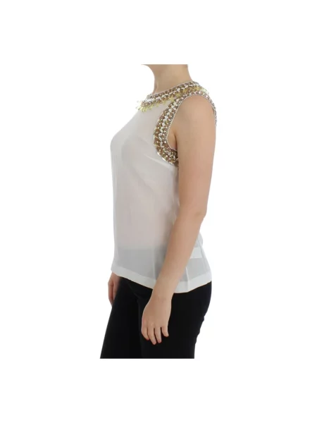 Jedwabny top Dolce And Gabbana biały